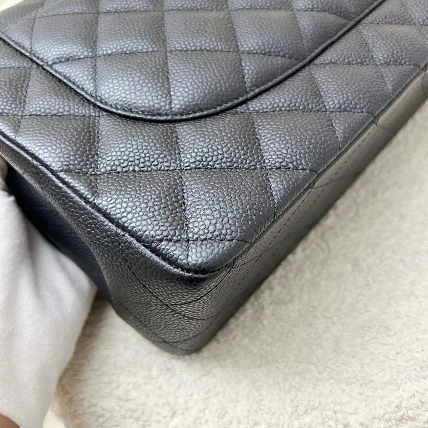 Chanel Jumbo Classic Flap DF in Black Caviar and GHW