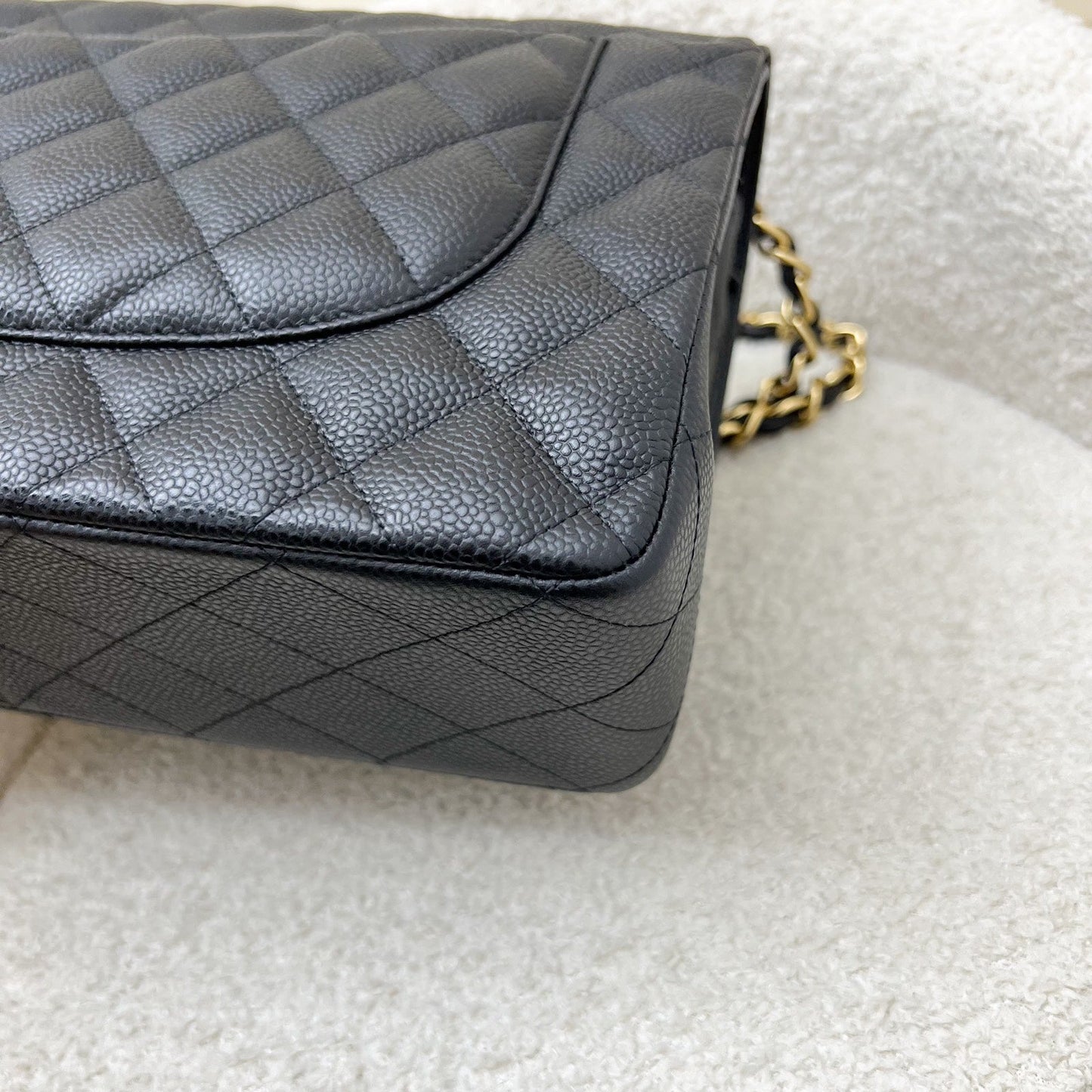 Chanel Jumbo Classic Flap DF in Black Caviar and GHW