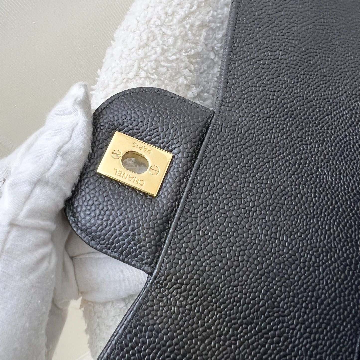 Chanel Jumbo Classic Flap DF in Black Caviar and GHW