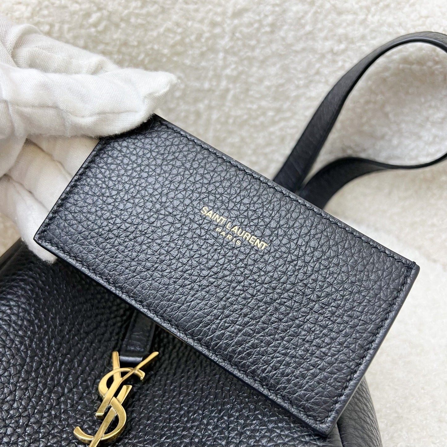 Saint Laurent YSL Baby Le 5 À 7 Supple Hobo in Black Grained Calfskin and GHW