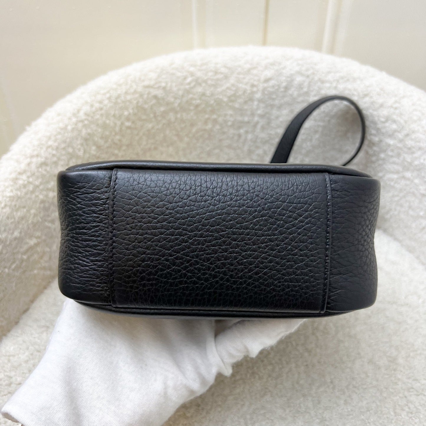 Saint Laurent YSL Baby Le 5 À 7 Supple Hobo in Black Grained Calfskin and GHW
