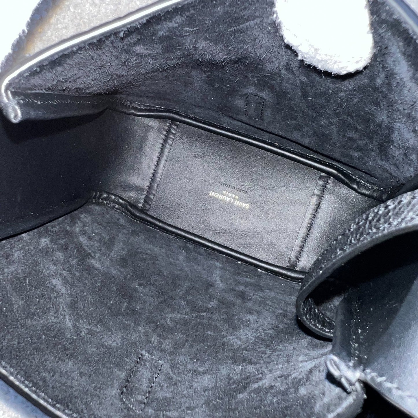 Saint Laurent YSL Baby Le 5 À 7 Supple Hobo in Black Grained Calfskin and GHW