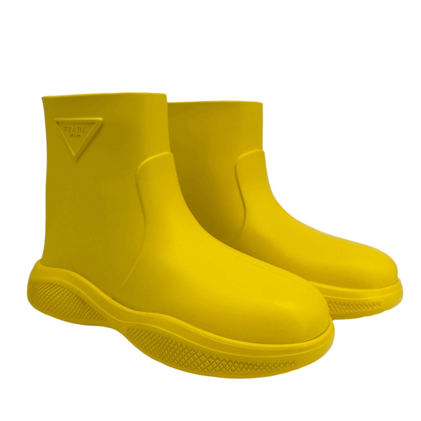Prada Yellow Rubber Rain Boots – Size 35 –  Pre-Owned