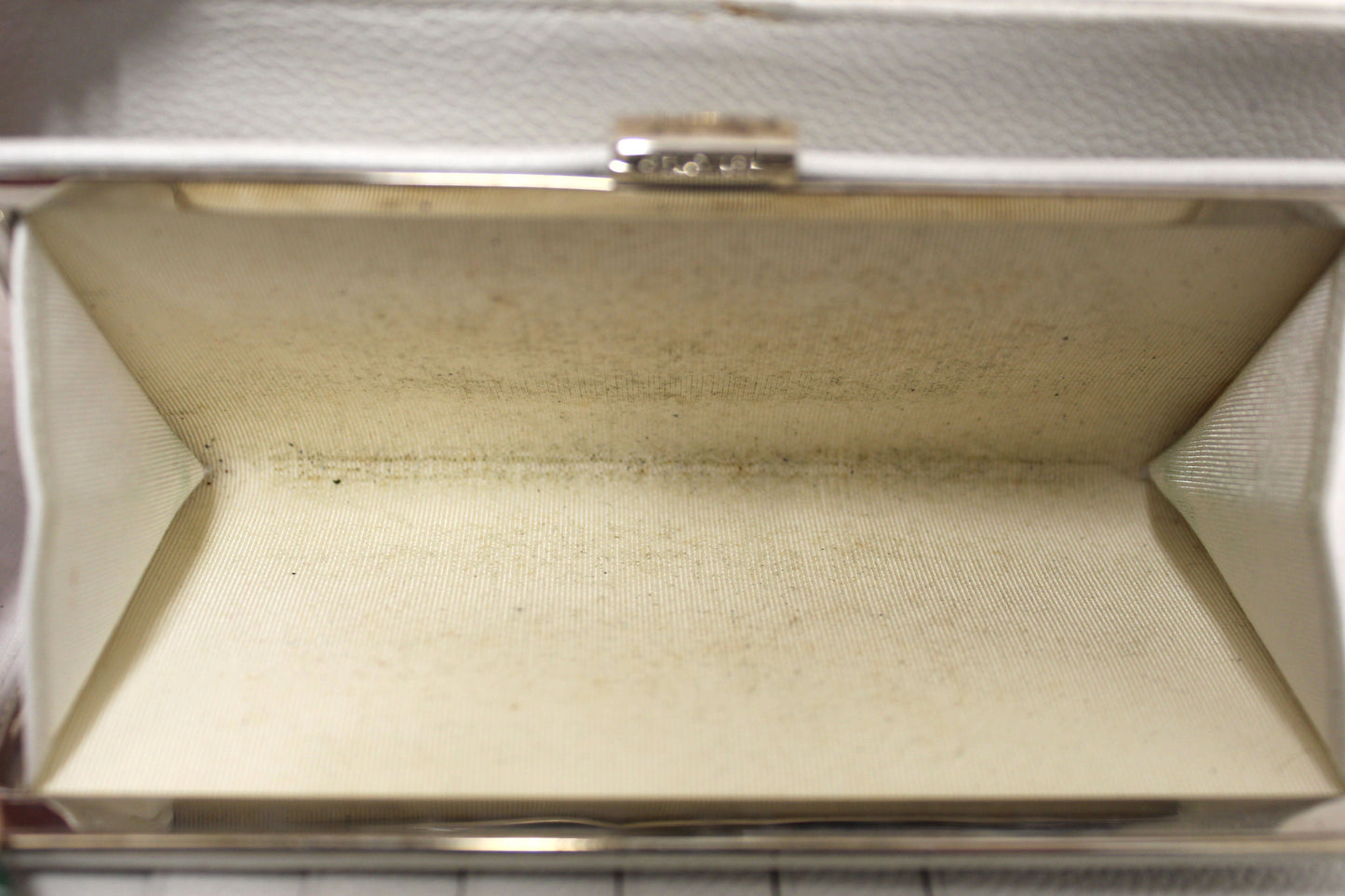 Chanel Vintage White Caviar CC Leather Classic Long Wallet