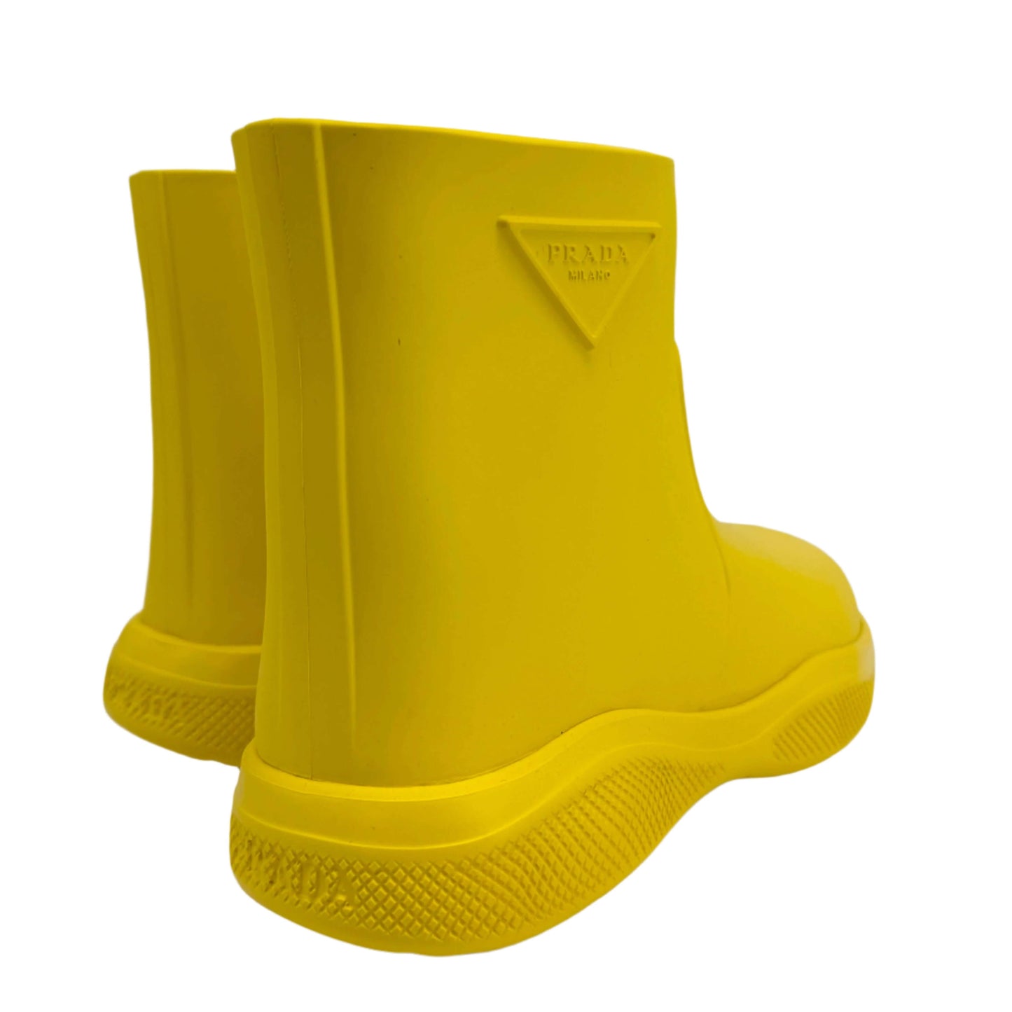 Prada Yellow Rubber Rain Boots – Size 35 –  Pre-Owned