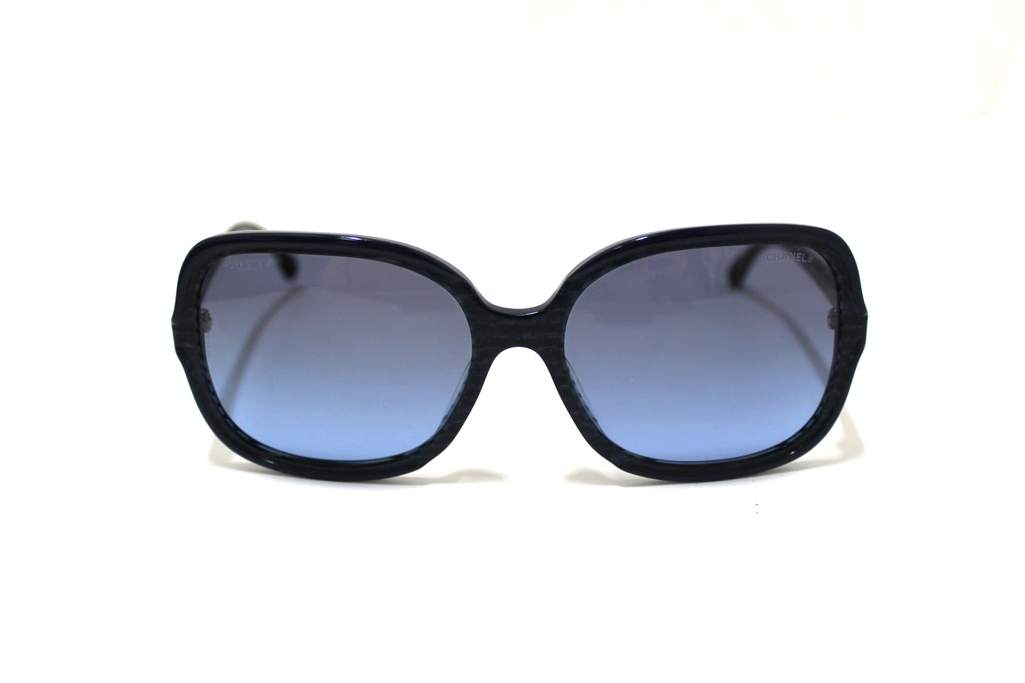 CHANEL Chanel Blue Tortoise Square Sunglasses | Havik Shop.com - Shop Now at Havik Shop.com