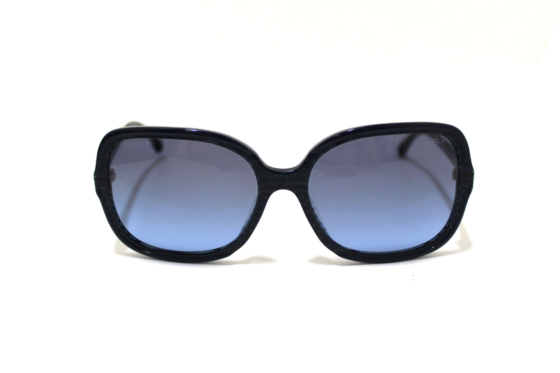 CHANEL Chanel Blue Tortoise Square Sunglasses | Havik Shop.com - Shop Now at Havik Shop.com