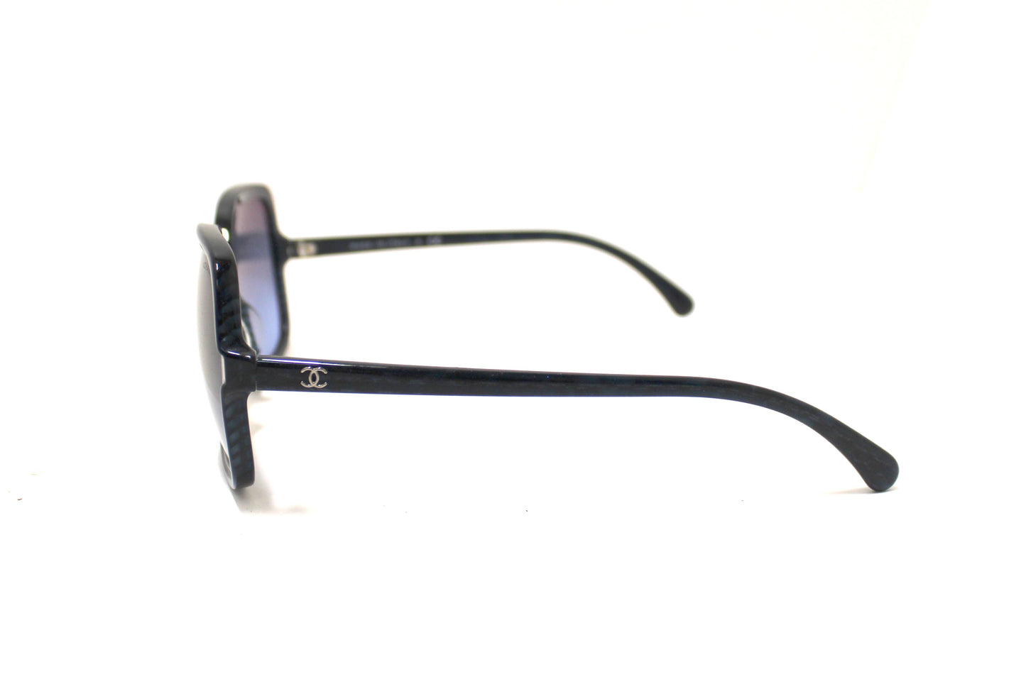 Chanel Blue Tortoise Square Sunglasses