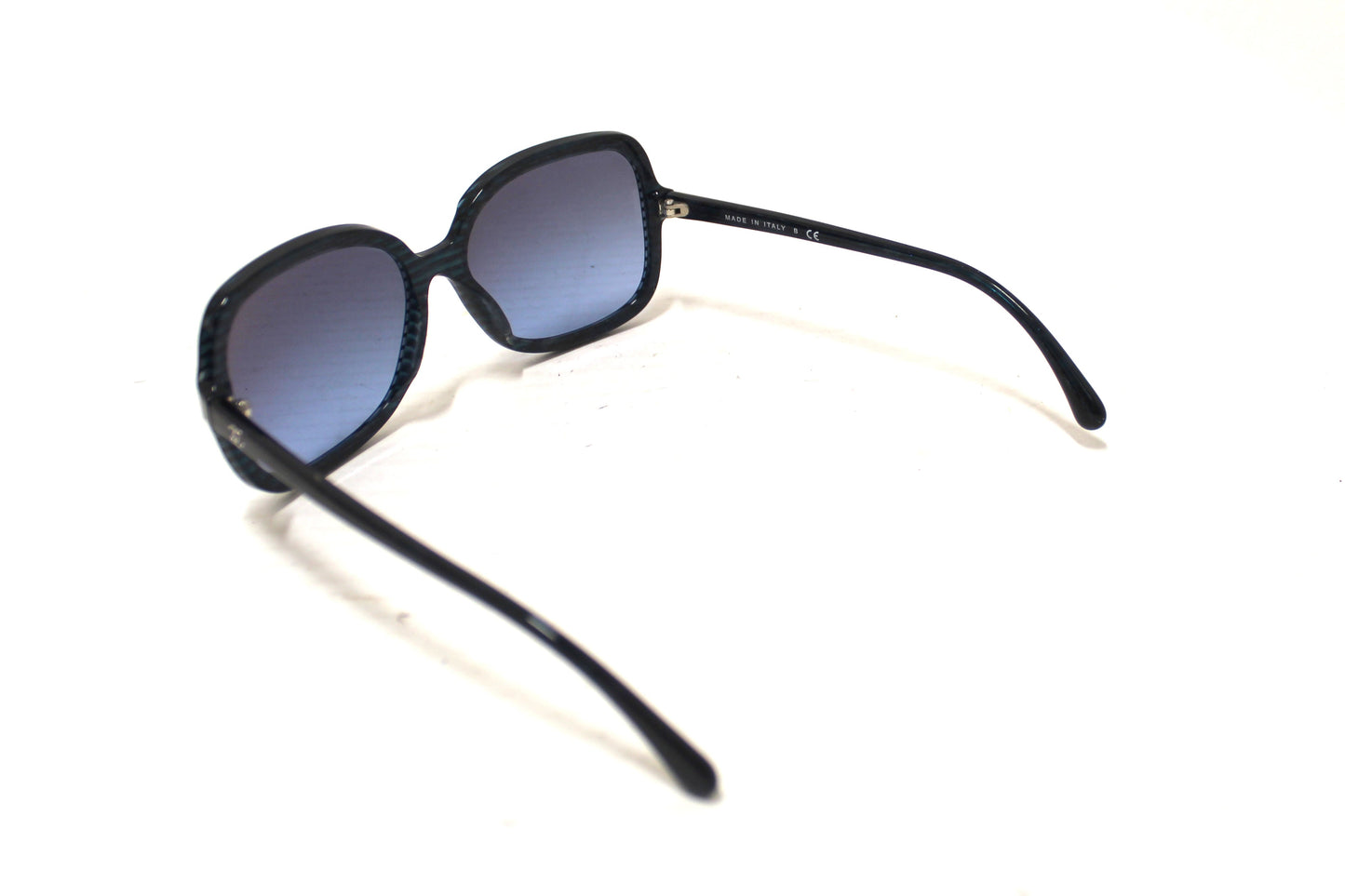 Chanel Blue Tortoise Square Sunglasses