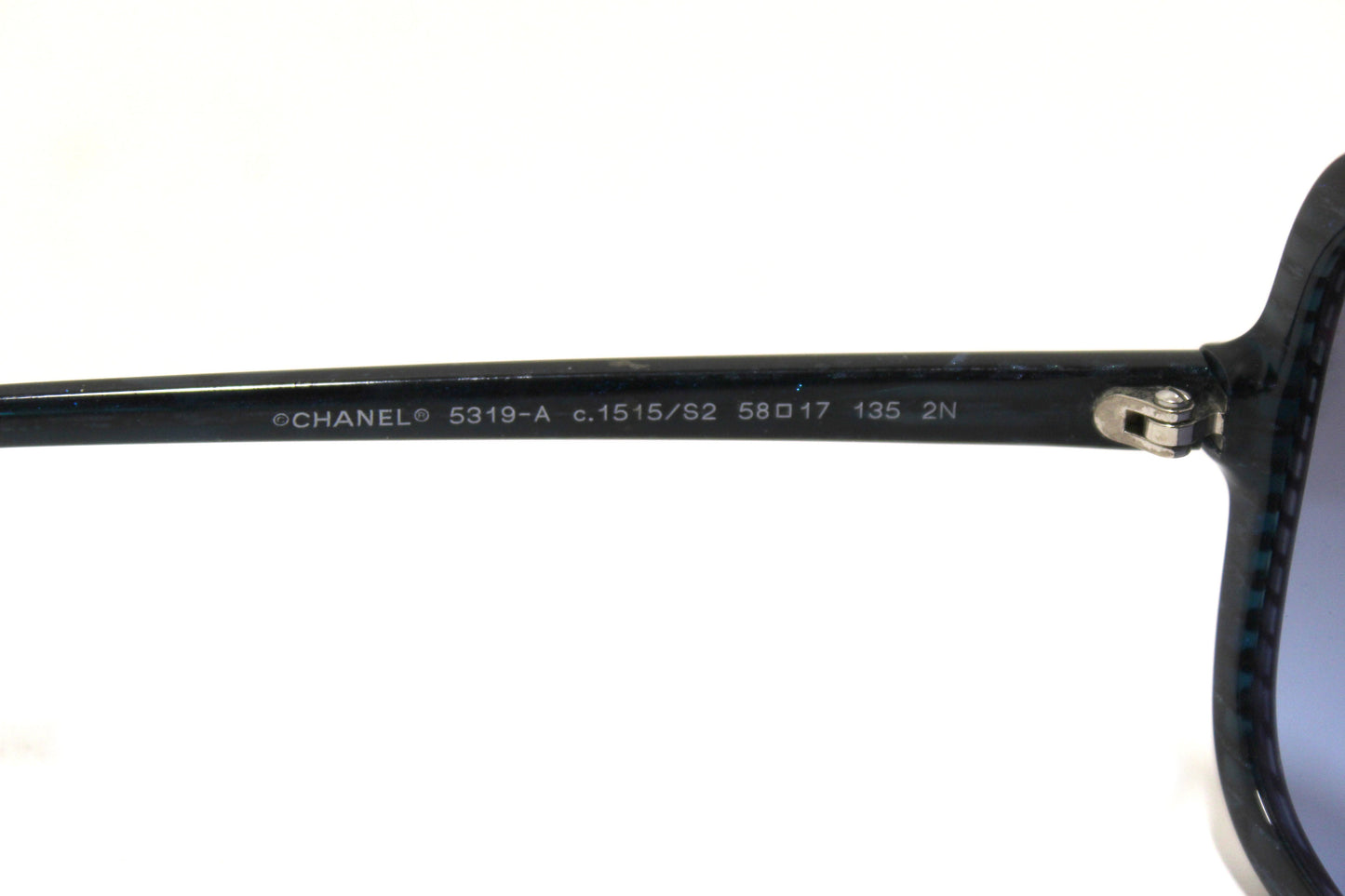 Chanel Blue Tortoise Square Sunglasses