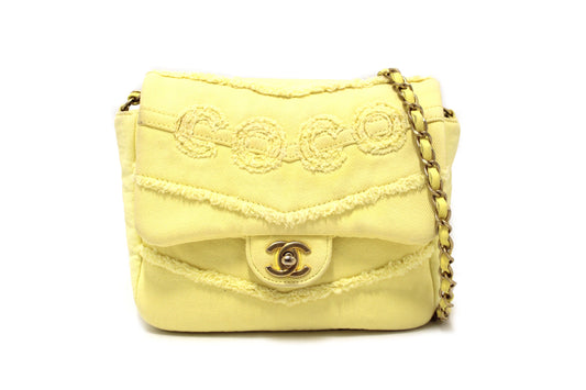 Chanel Yellow Denim CoCo Flap Messenger Bag | Havik Shop.com - Shop Now at Havik Shop.com