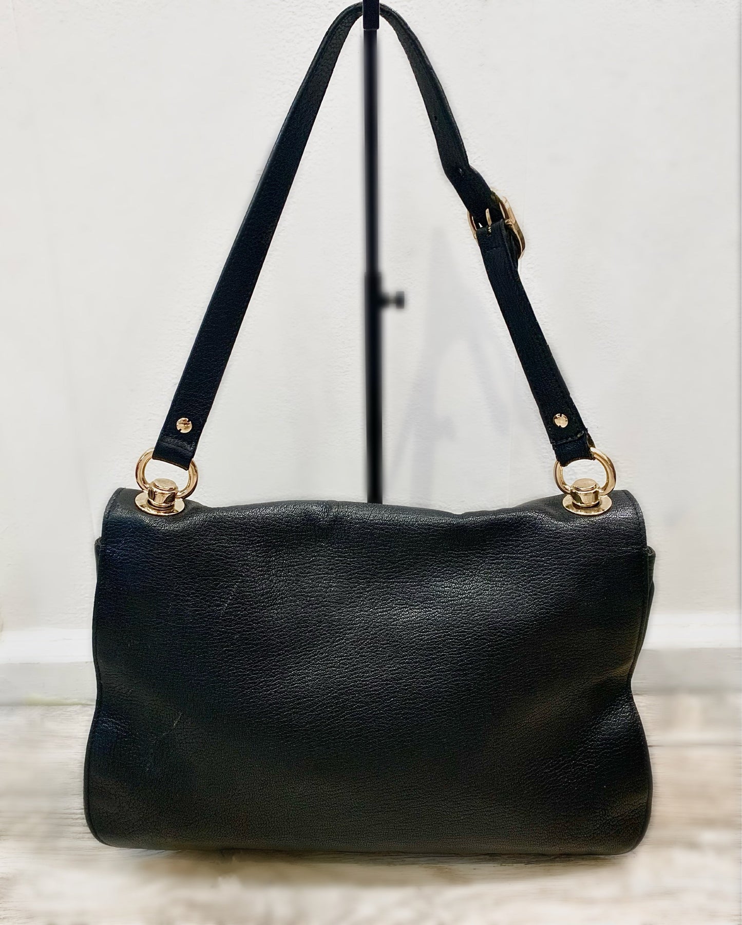 GUCCI BLONDIE LEATHER FLAP SHOULDER BAG