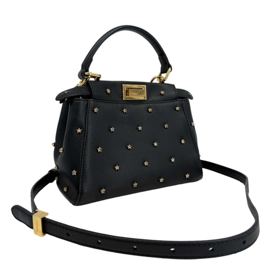 Fendi Nappa Crystal Studded XS Peekaboo Iconic Satchel in Black –  Pre-Owned