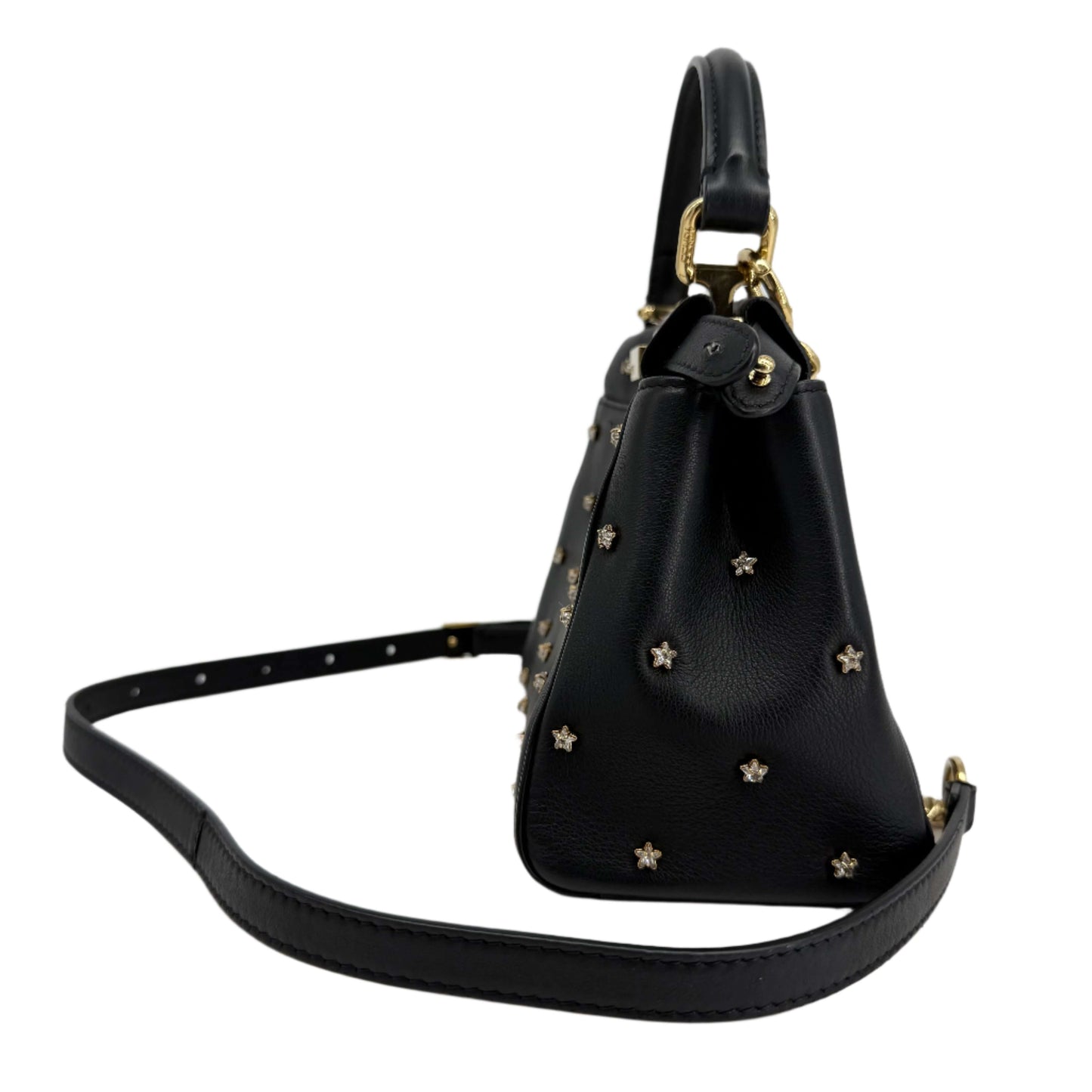 Fendi Nappa Crystal Studded XS Peekaboo Iconic Satchel in Black –  Pre-Owned