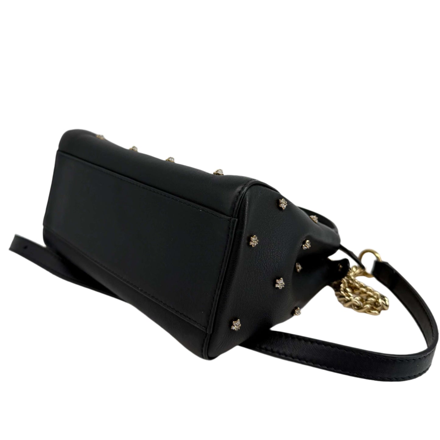Fendi Nappa Crystal Studded XS Peekaboo Iconic Satchel in Black –  Pre-Owned