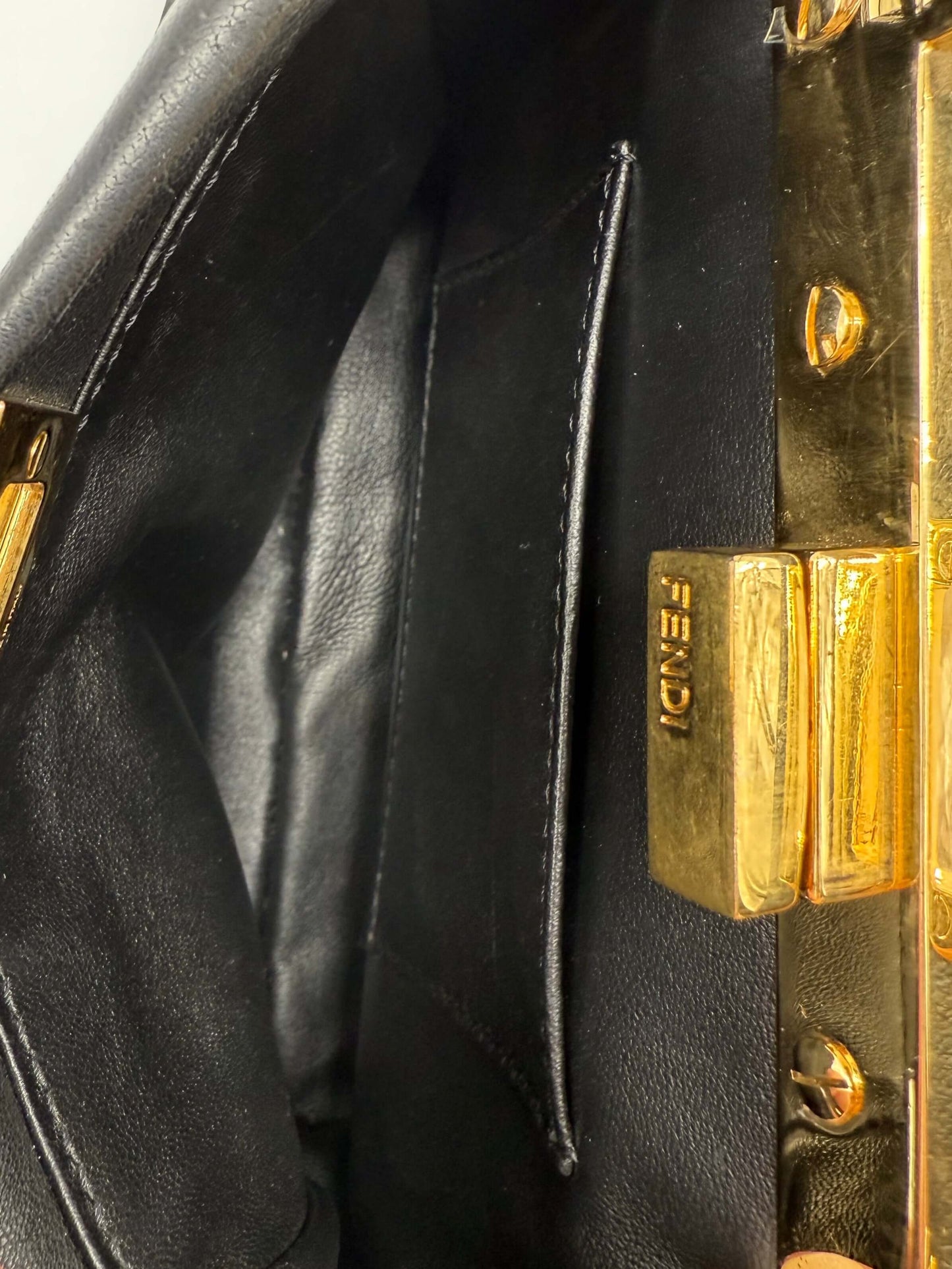 Fendi Nappa Crystal Studded XS Peekaboo Iconic Satchel in Black –  Pre-Owned