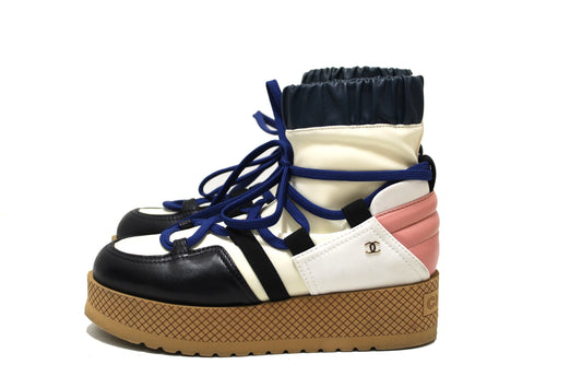 Chanel Lambskin & Mixed Fibers Ivory, Rose, Blue & Black Lace U | Havik Shop.com - Shop Now at Havik Shop.com