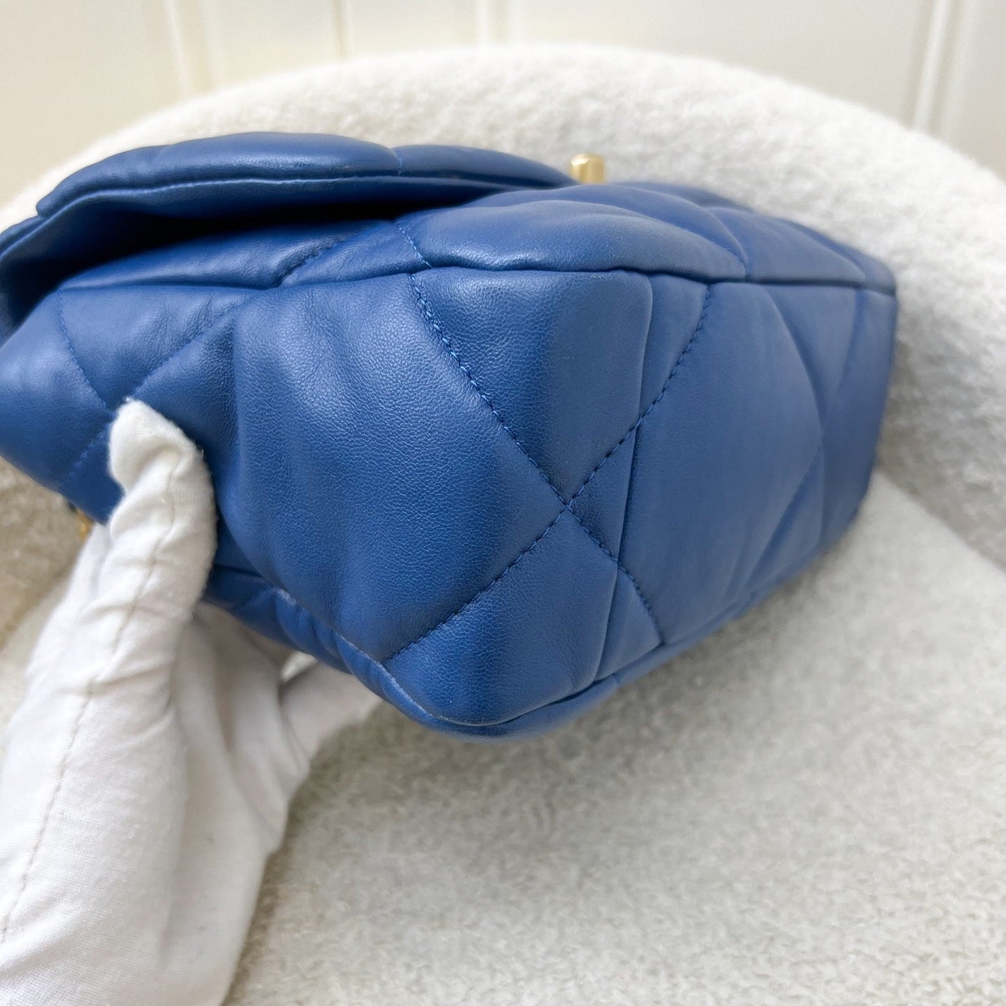 Chanel 19 Small Flap in 21C Blue Lambskin and 3-Tone Hardware