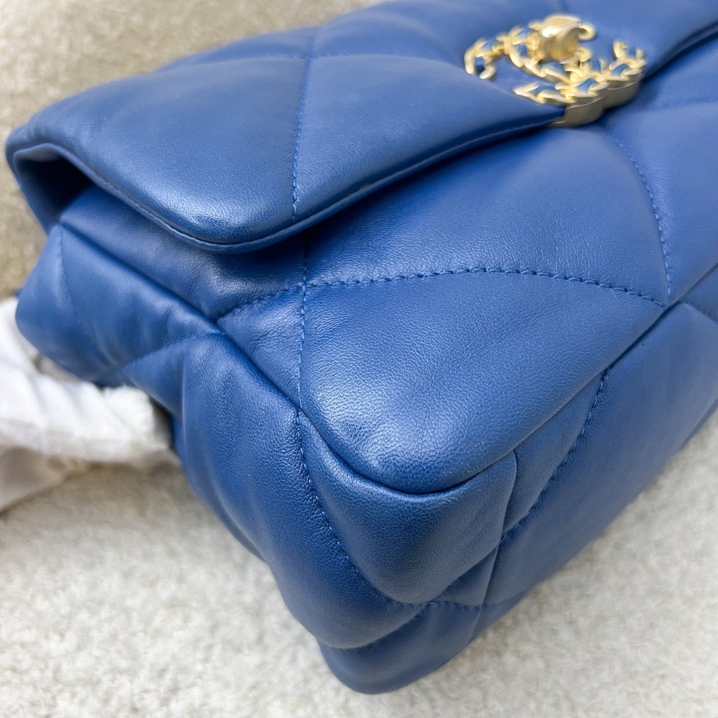 Chanel 19 Small Flap in 21C Blue Lambskin and 3-Tone Hardware