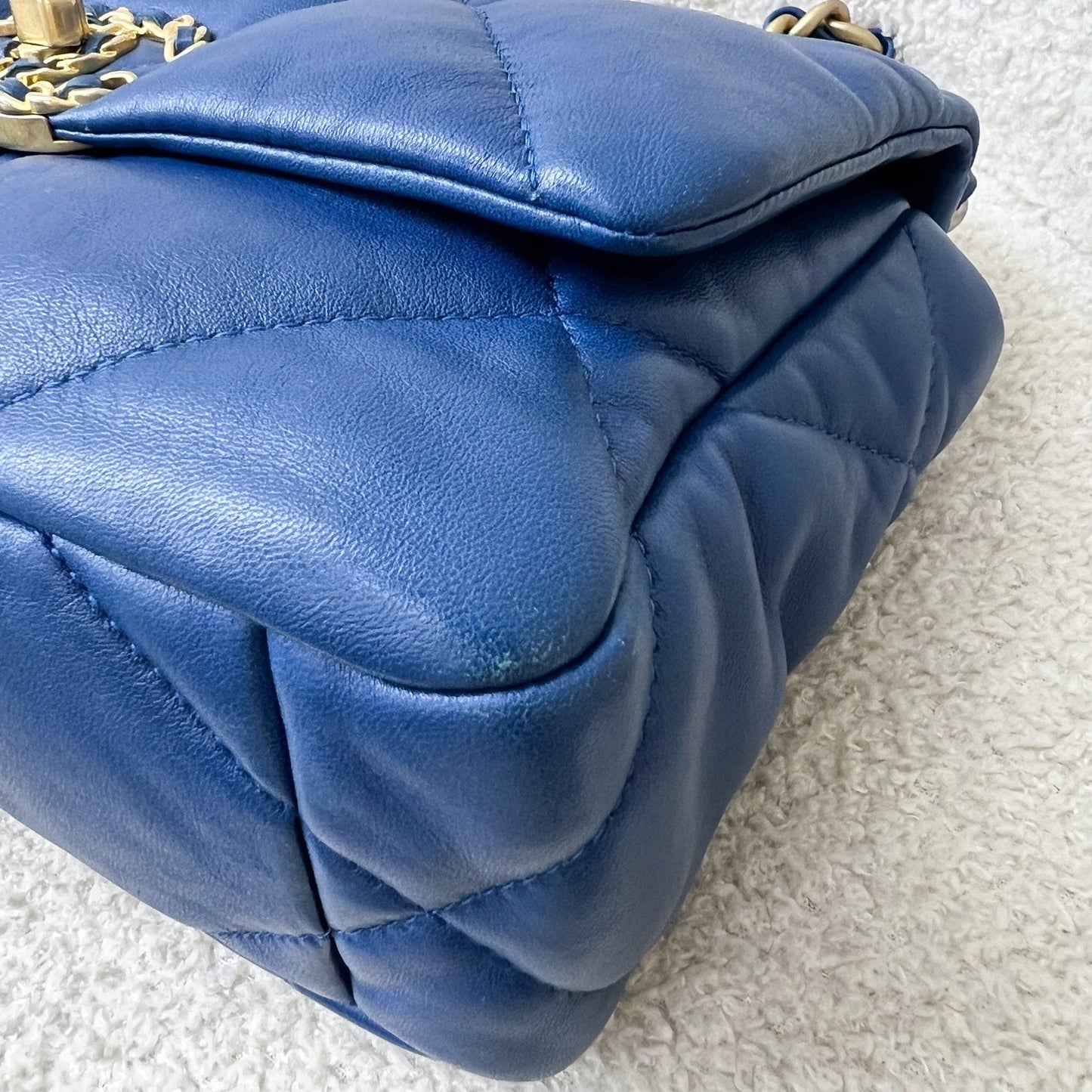 Chanel 19 Small Flap in 21C Blue Lambskin and 3-Tone Hardware