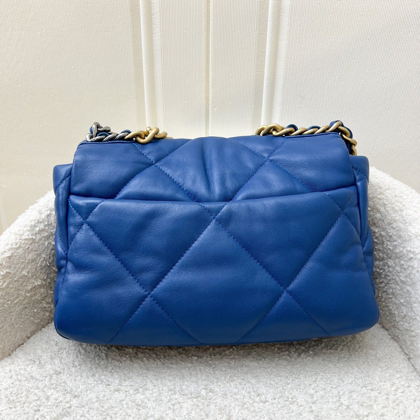 Chanel 19 Small Flap in 21C Blue Lambskin and 3-Tone Hardware