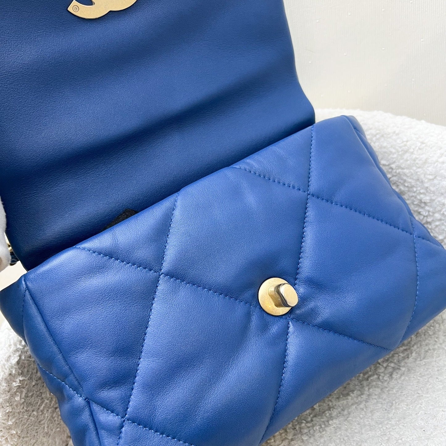 Chanel 19 Small Flap in 21C Blue Lambskin and 3-Tone Hardware