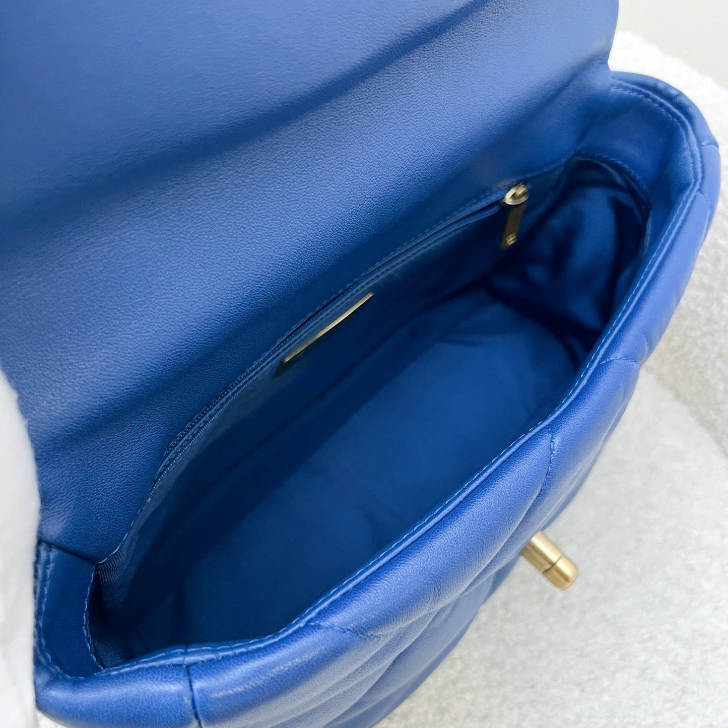 Chanel 19 Small Flap in 21C Blue Lambskin and 3-Tone Hardware