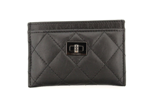 Chanel Black Calfskin Quilted Reissue Card Holder | Havik Shop.com - Shop Now at Havik Shop.com