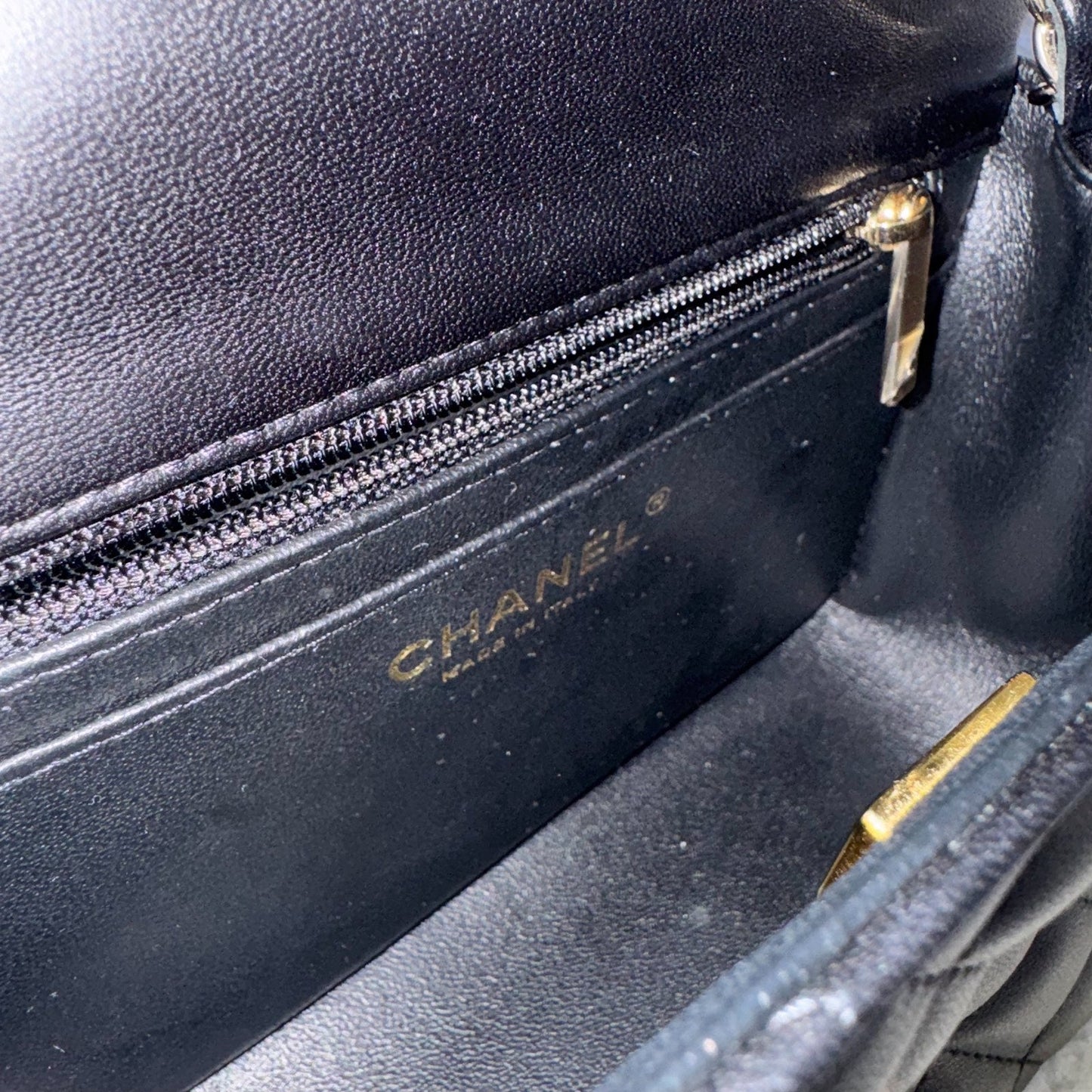 Chanel Classic Square Mini Flap in Black Lambskin and LGHW (Model: A35200)
