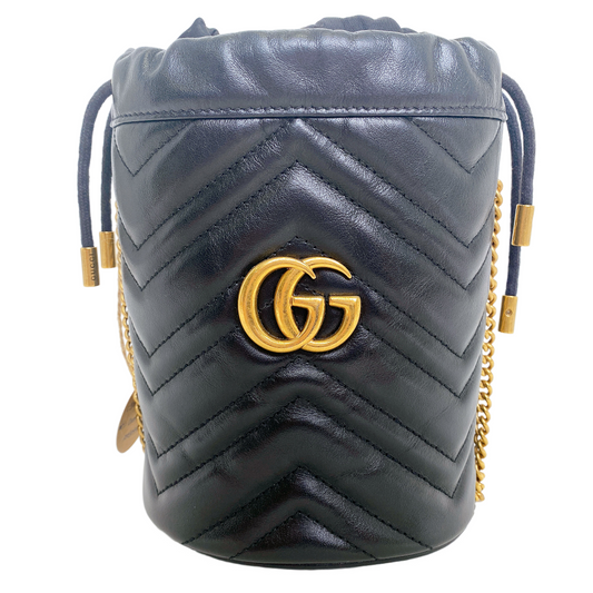 GUCCI MARMONT BUCKET BLACK