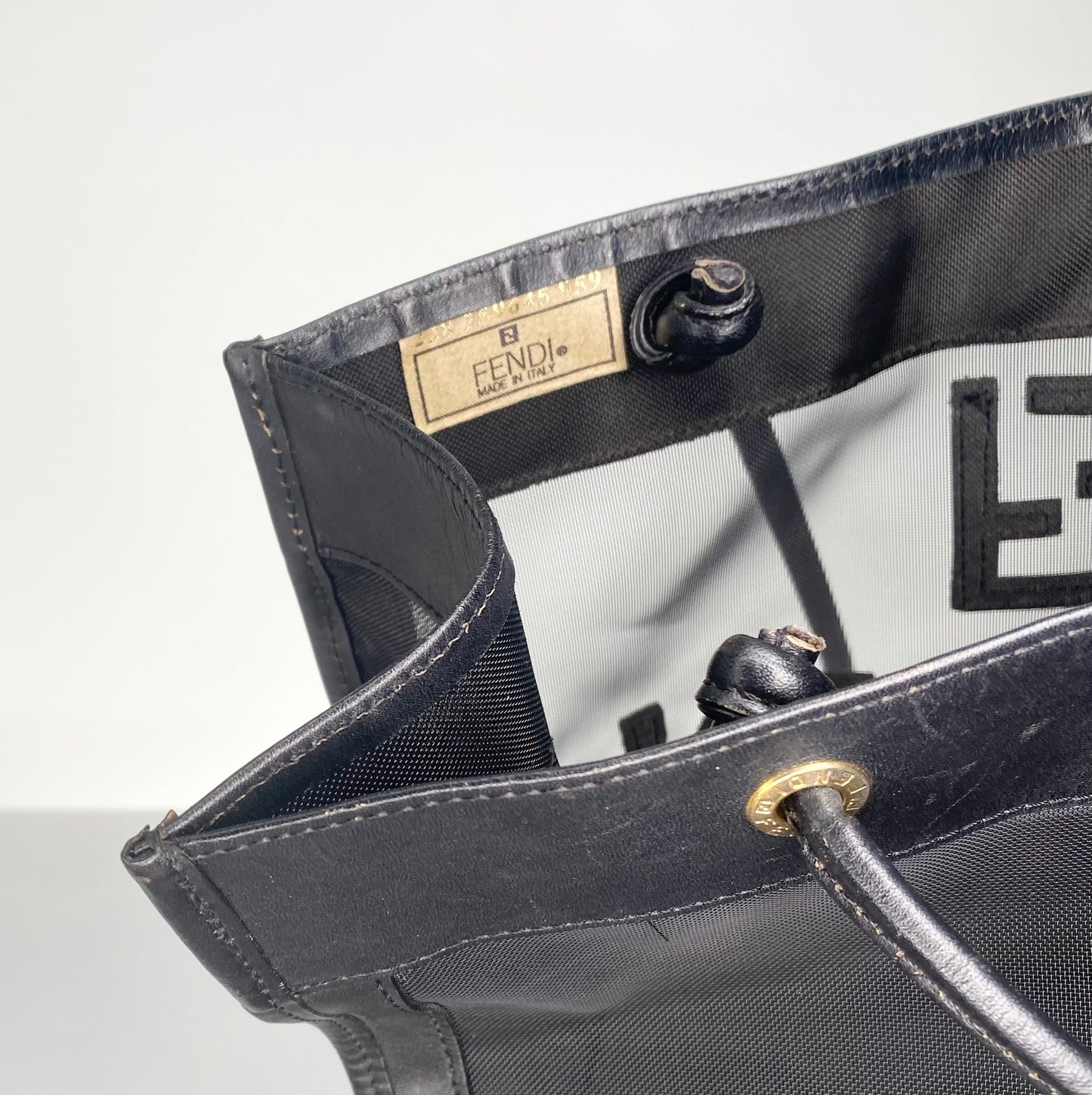 Preloved Fendi Mesh & Leather Tote