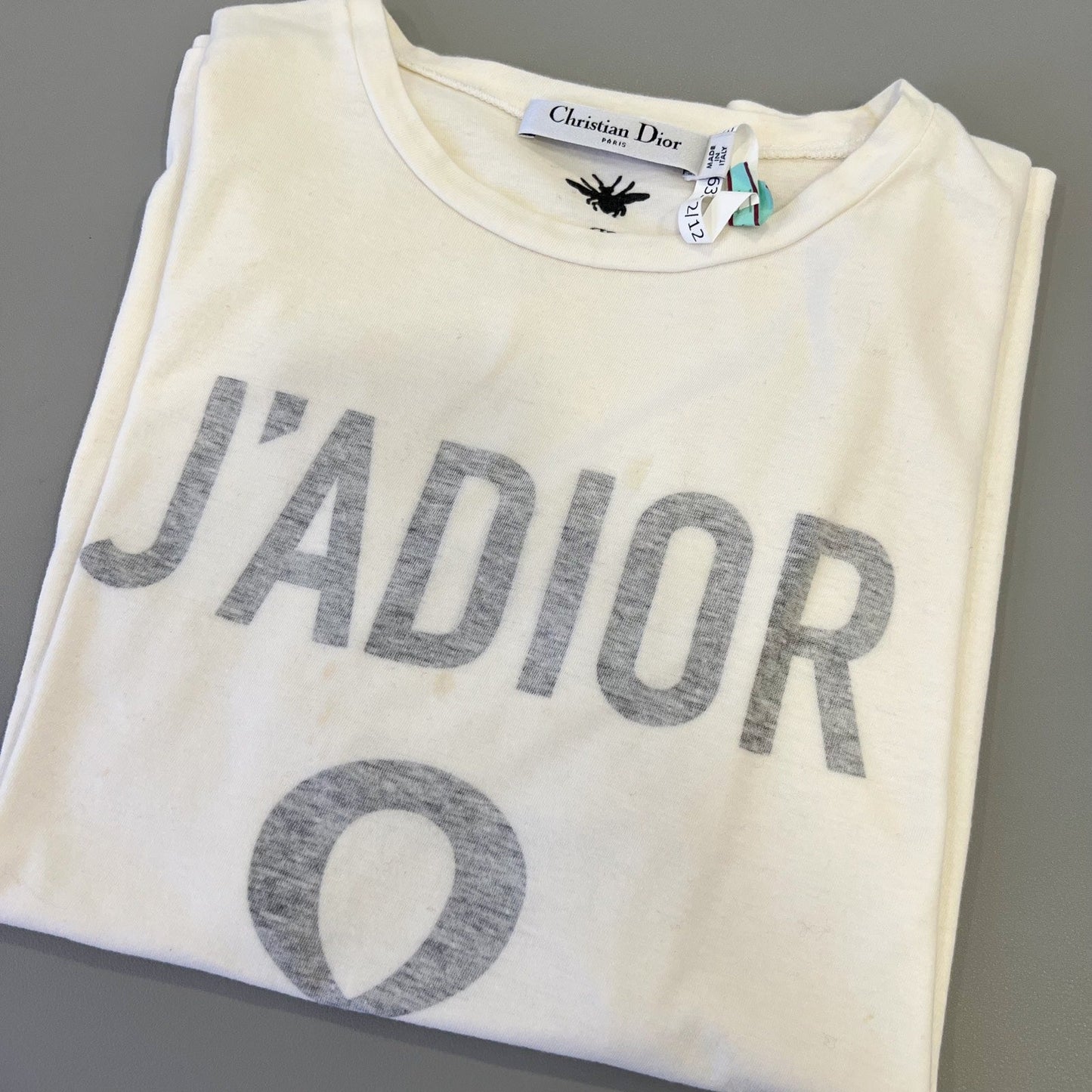 Dior J'adior Cut & Sew Women Number 8 Tee Sz M