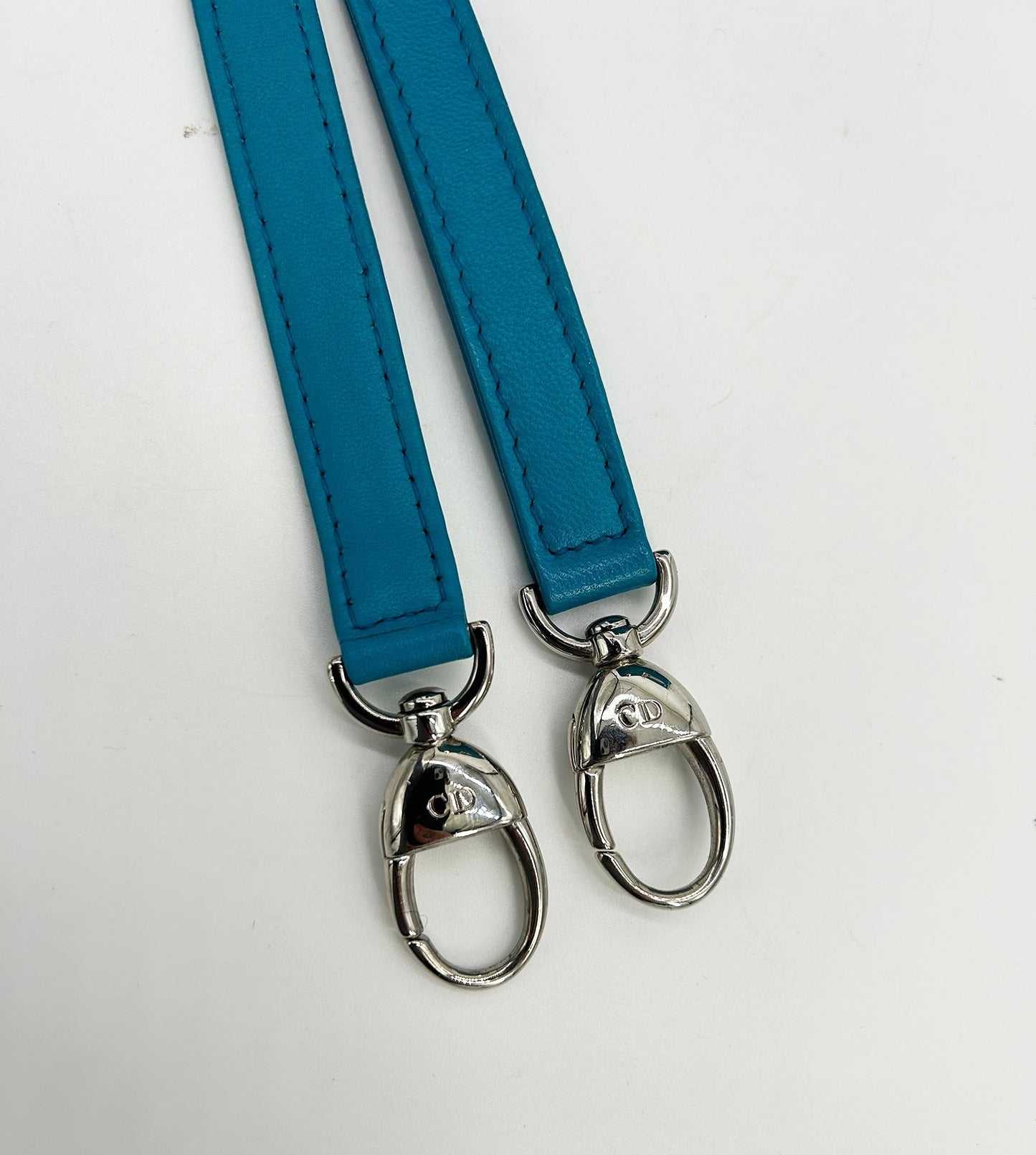 Christian Dior Teal Leather Cannage Medium Lady Di Bag