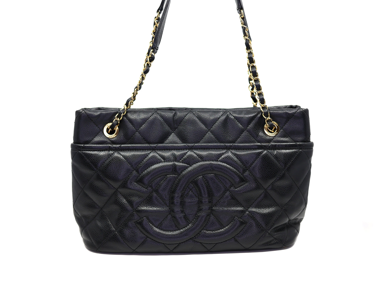 Chanel  Caviar Quilted CC Timeless Soft Tote Black