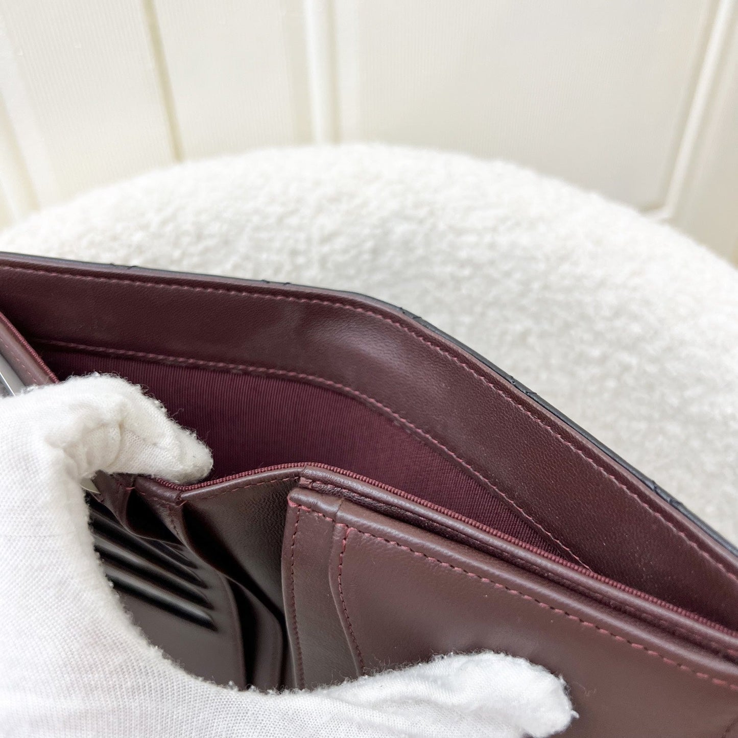 Chanel Yen Bifold Long Wallet in Black Lambskin and SHW