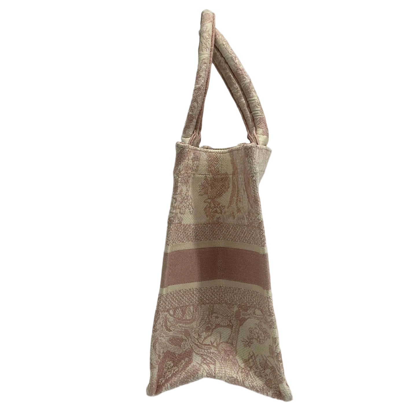 Christian Dior Medium Dioriviera Toile De Jouy Book Tote – Rose Embroidered Canvas