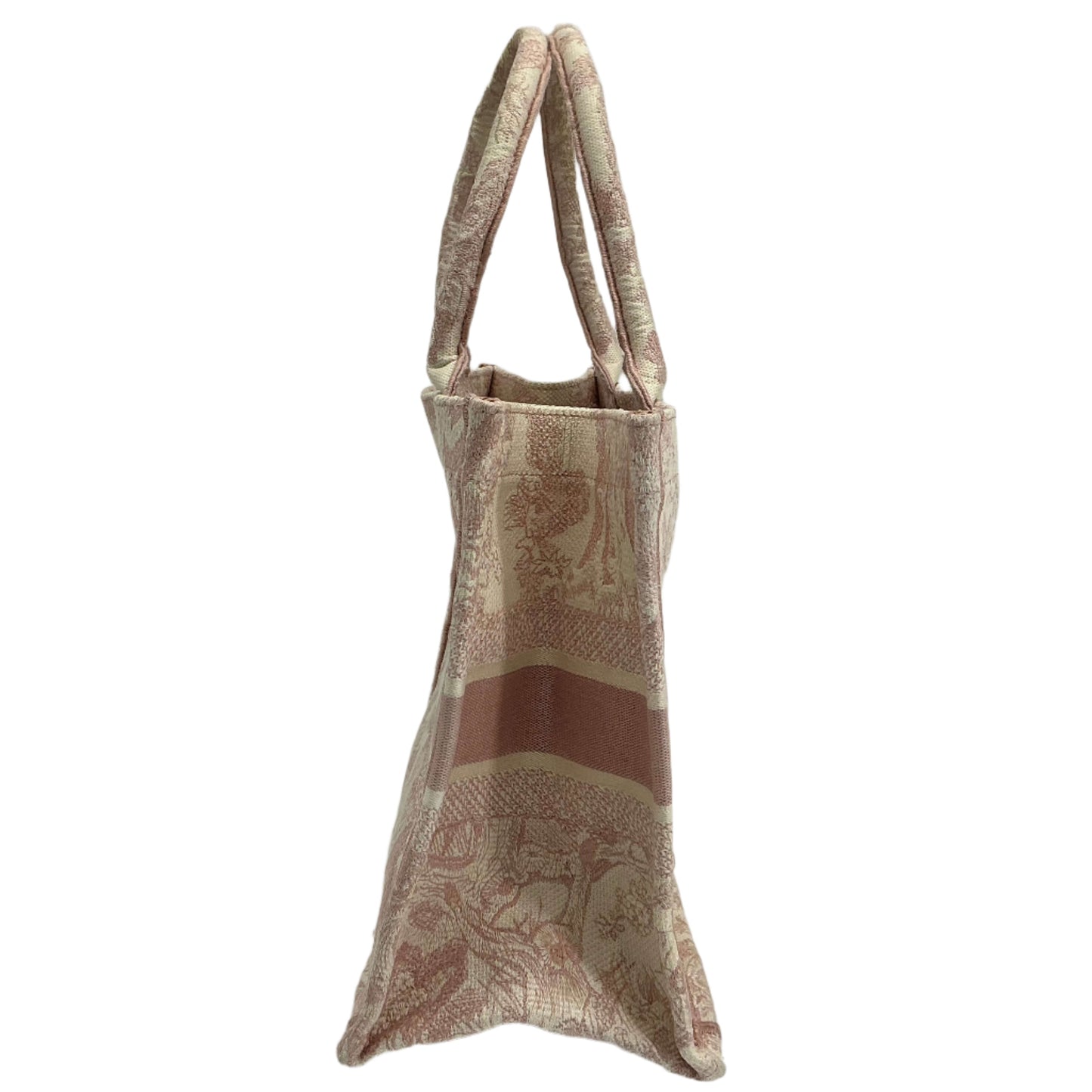 Christian Dior Medium Dioriviera Toile De Jouy Book Tote – Rose Embroidered Canvas