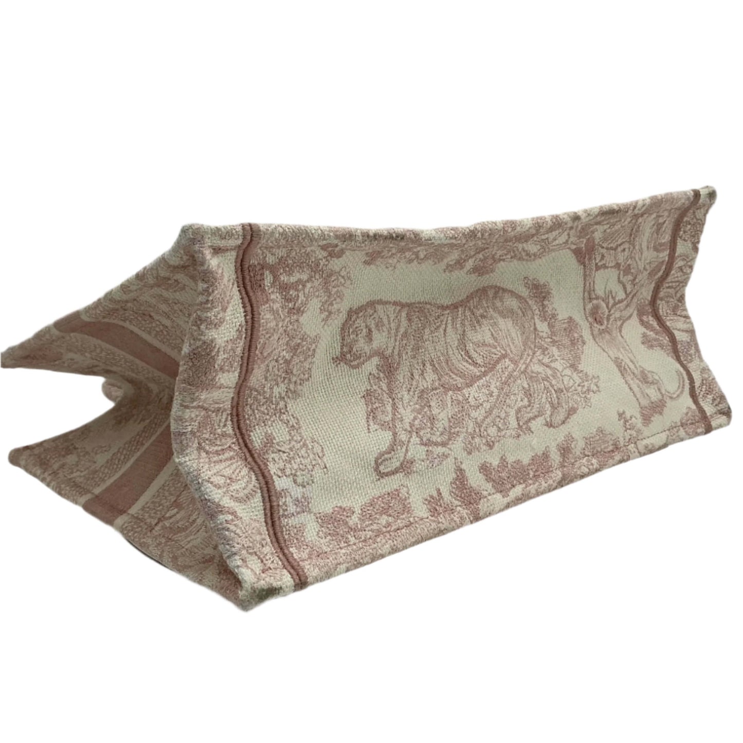 Christian Dior Medium Dioriviera Toile De Jouy Book Tote – Rose Embroidered Canvas