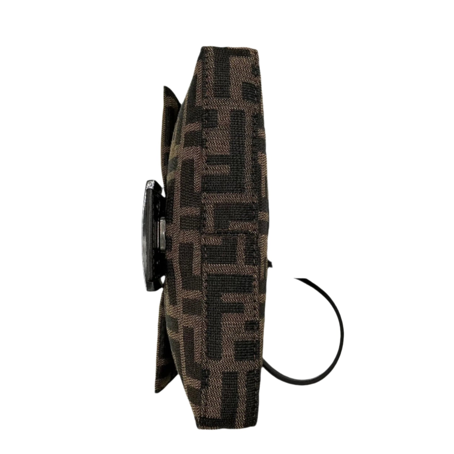 Fendi Zucca Mini Baguette – Tobacco Canvas with Brown Leather