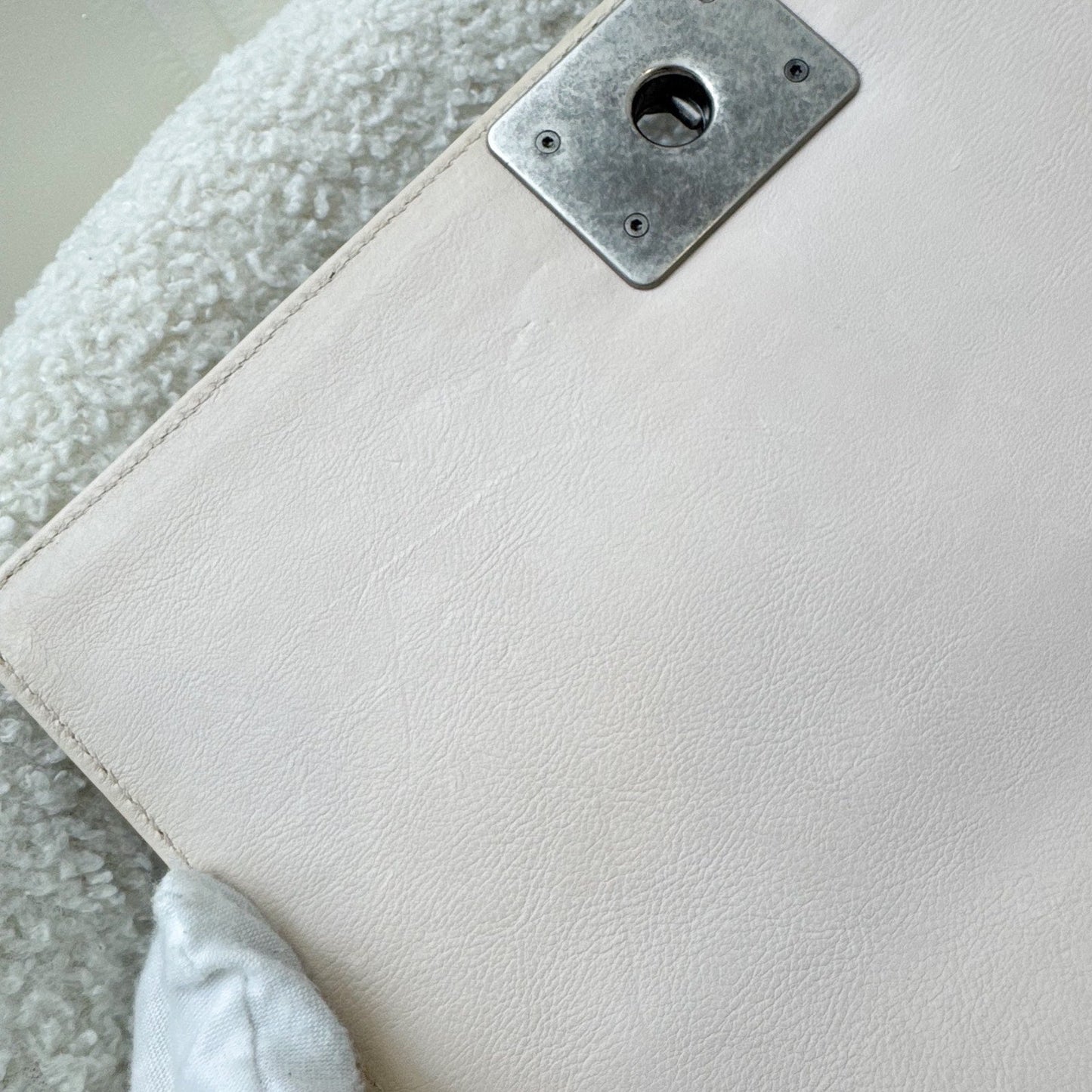 Chanel Medium 25cm Boy Flap in Nude Pink Calfskin and RHW