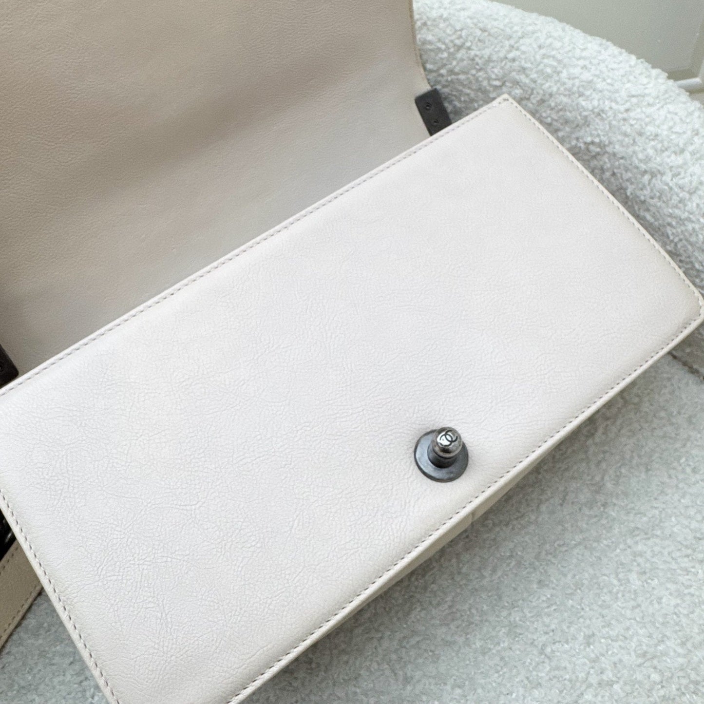 Chanel Medium 25cm Boy Flap in Nude Pink Calfskin and RHW