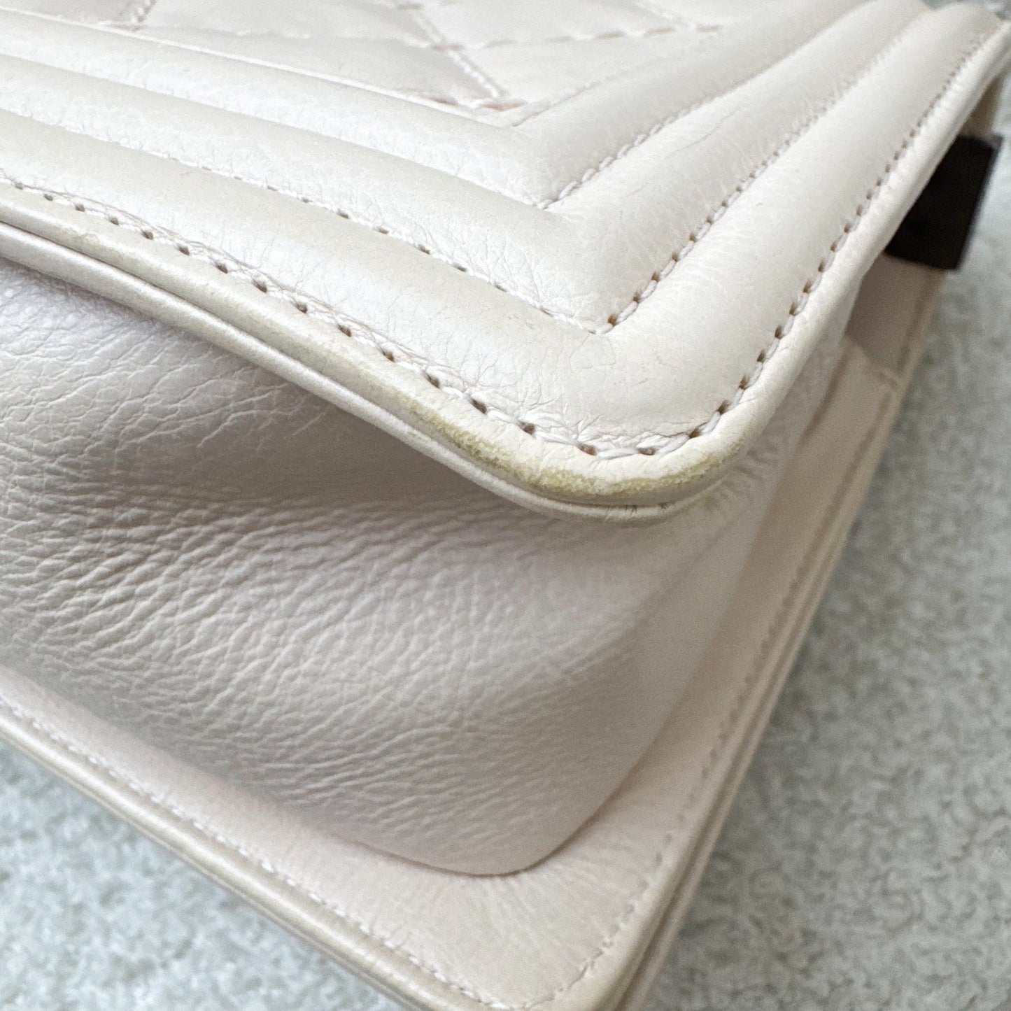 Chanel Medium 25cm Boy Flap in Nude Pink Calfskin and RHW