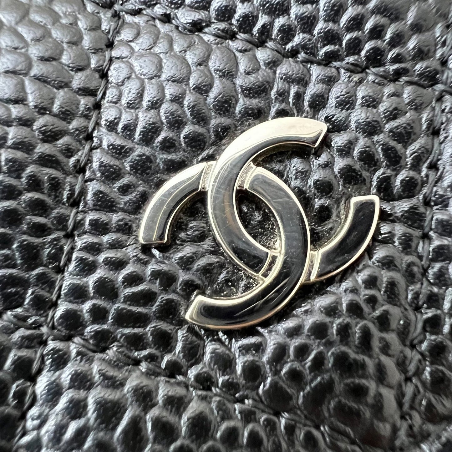 Chanel Classic Wallet on Chain WOC in Black Caviar and SHW (Model: A33814)