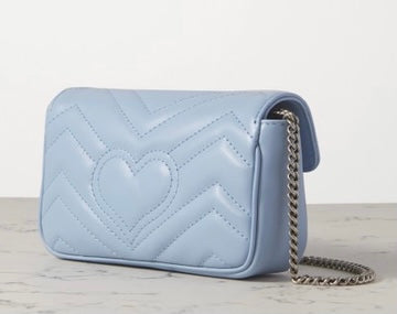 GUCCI GG MARMONT SUPER MINI QUILTED SHOULDER BAG