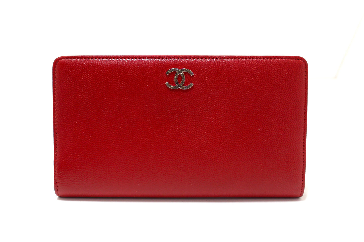 Chanel Red Caviar Leather Long Wallet | Havik Shop.com - Now at Havik Shop.com