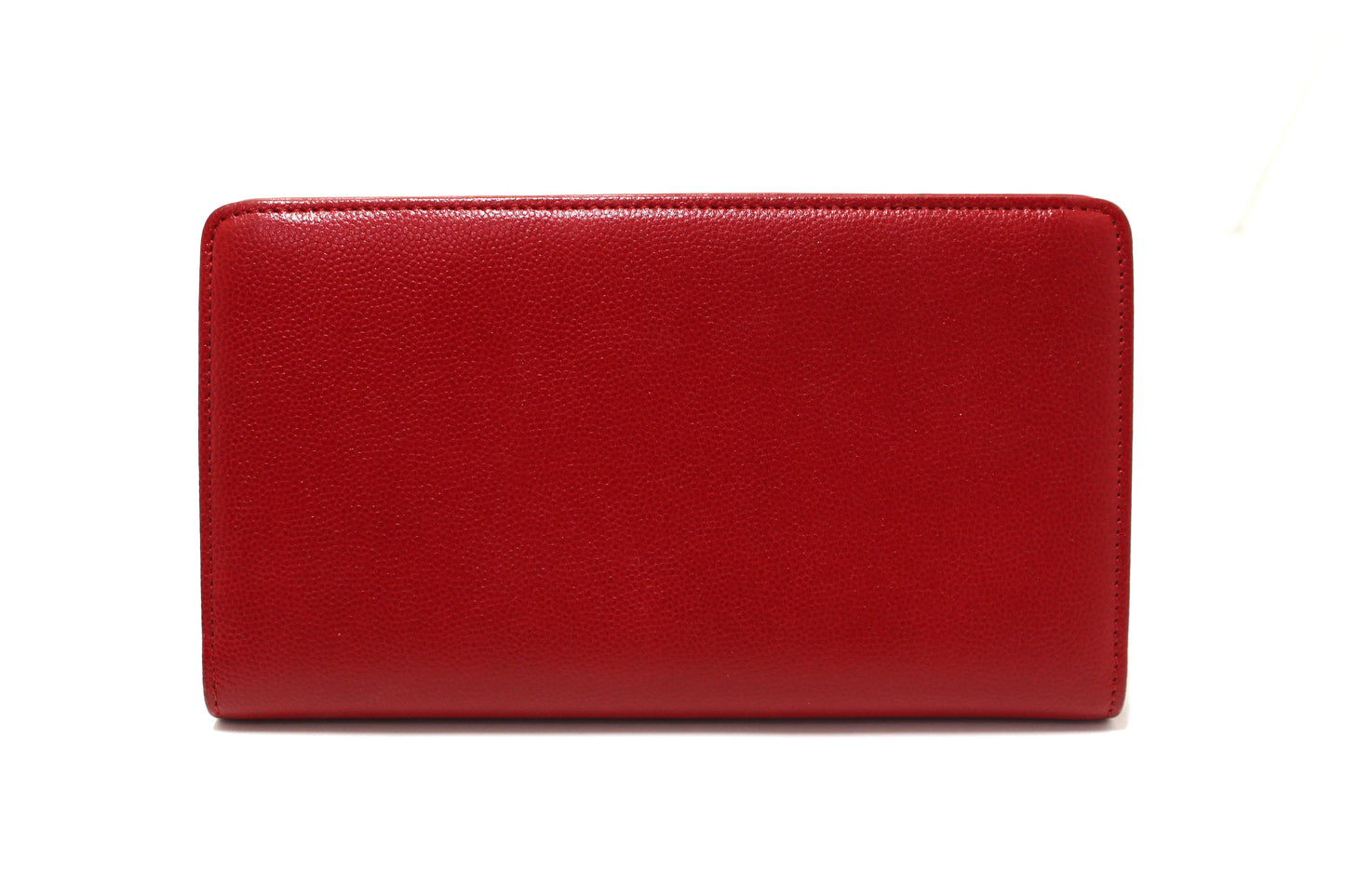 Chanel Red Caviar Leather Long Wallet
