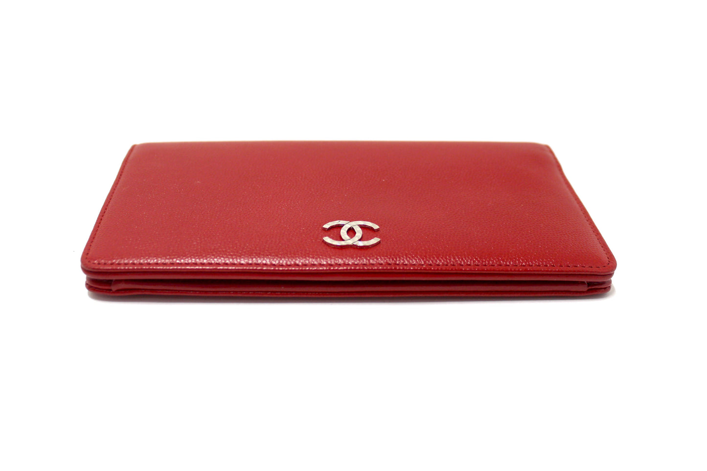 Chanel Red Caviar Leather Long Wallet