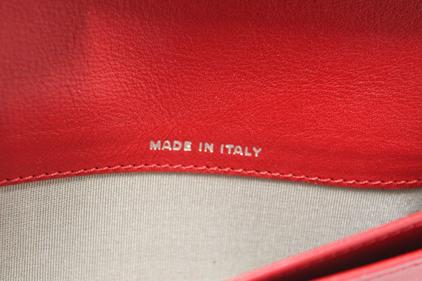 Chanel Red Caviar Leather Long Wallet