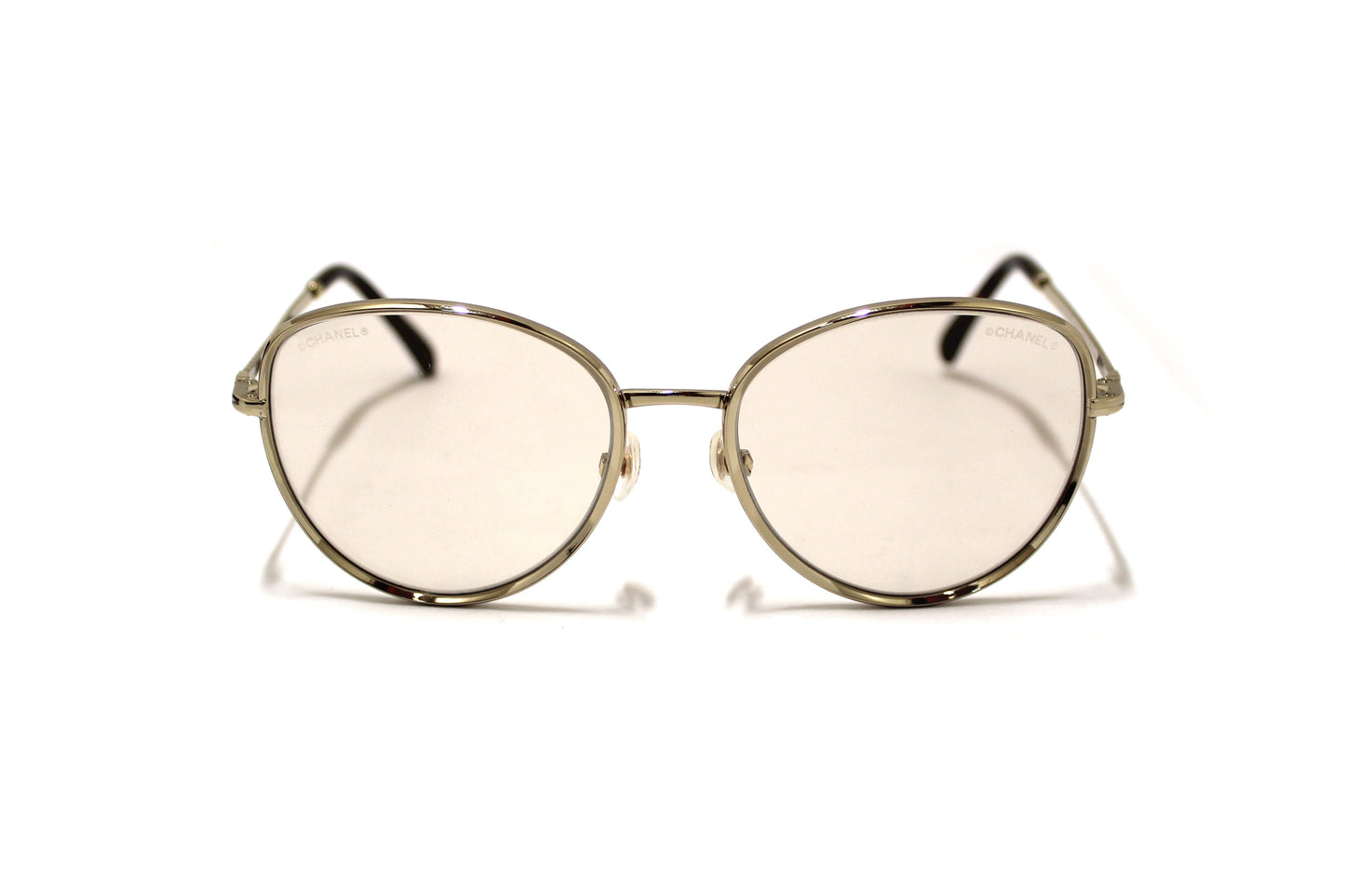 Chanel Light Gold-Tone Chain Oversize Sunglasses | Havik Shop.com - Shop Now at Havik Shop.com
