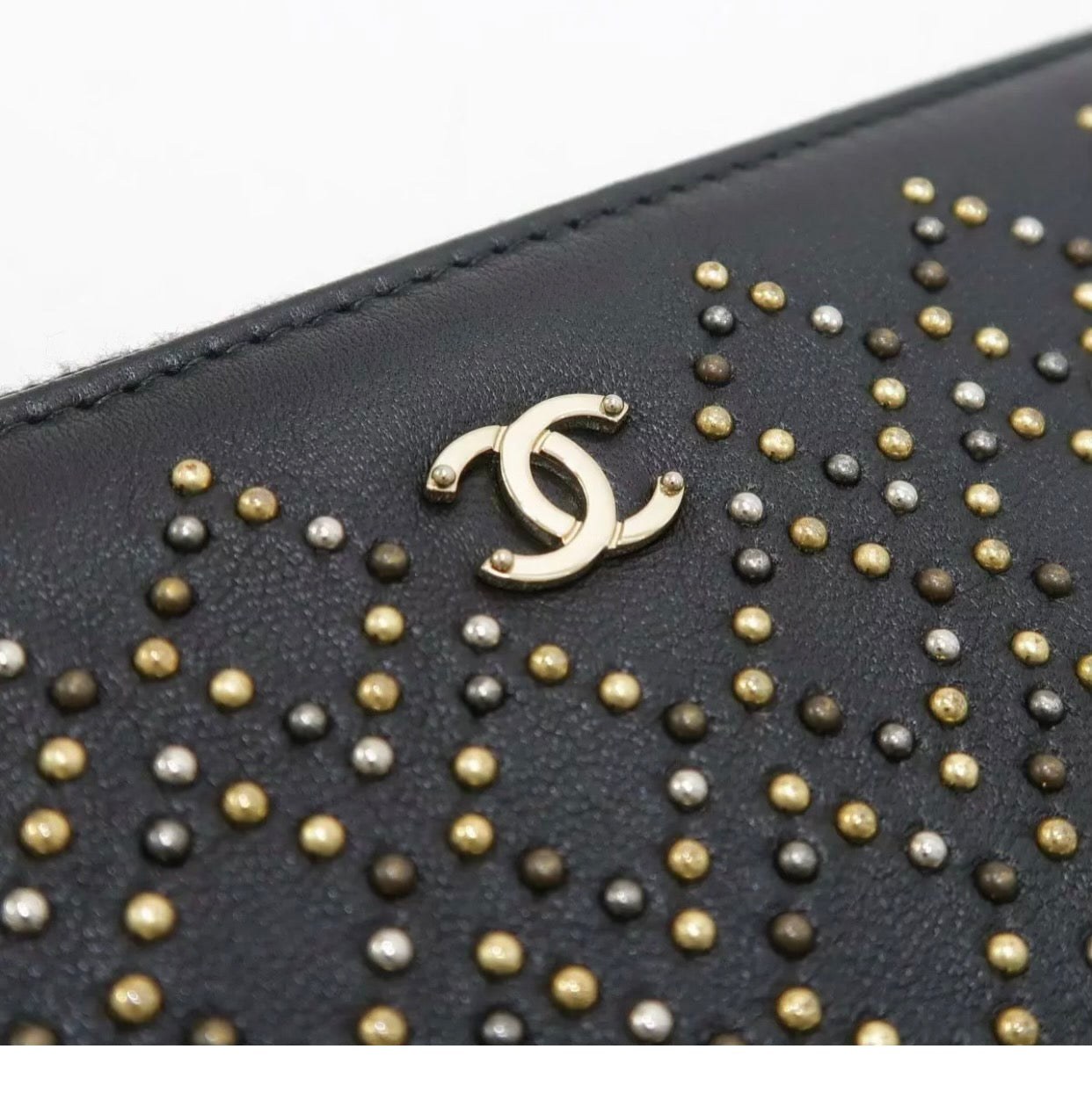 Chanel O Case Clutch Quilted Lambskin Large
